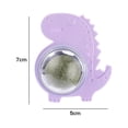 thumbnail image 3 of Juguetes De Hierba Gatera Dinosaur Cat Candy Licking Snacks Juguetes de hierba gatera giratoria Suministros para mascotas (Púrpura) Sywqhk Libre de BPA, 3 of 8