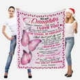 thumbnail image 2 of LHSHID Personalized Name Blanket Love Letter to My Daughter from Mom & Dad Always Remember How Much I Love You Soft Warm Bed Blanket Gift, 2 of 5