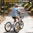 thumbnail image 3 of SKERI Electric Scooter Tricycle for Adults, Black Electric Trike Motorized Three Wheel Electric Bicycle, 350W 48V Adult Electric Tricycle with 7 Speeds and Large Basket, 3 of 14