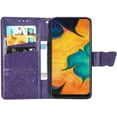 thumbnail image 2 of Compatible with Samsung Galaxy A20 Wallet Case for Women, Leather Flip Folio with Kickstand Magnetic and Card Holder Protective Case for Samsung Galaxy A20 / A30 Butterfly Purple SD, 2 of 7