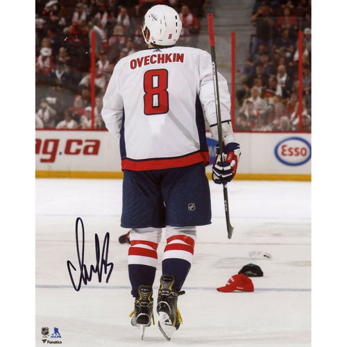 Alex Ovechkin Washington Capitals Autographed 8" x 10" Skating Through Hats Photograph No Size by Fanatics Authentic
