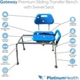 thumbnail image 5 of Premium Sliding Bath Transfer Bench with Swivel Seat-Padded, 5 of 12