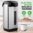 thumbnail image 2 of NutriChef 5.2 Qt Electric Water Kettle, Quick Heating, 5 Liter Digital Kettle with 5 Temperature Settings, Safety Lock, Stainless Steel, 3 Dispensing Options, Easy to Clean, 11"x19"x11", 2 of 8