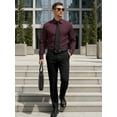 thumbnail image 5 of OALUXE Mens Dress Shirts Formal Long Sleeve Button Down Business Solid Shirt, 5 of 7