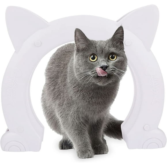 Large Pet Door, 2 Way Cat Interior Door, ABS Plastic Cat Flip for Hollow or Solid Interior Doors in Upvc Doors, Cat Walkway with Screws