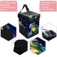 thumbnail image 2 of Starry Sky Frog Foldable Car Trash Can with Lid, Leak-Proof Mini Trash Can, Car Trash Bin, Trash Can for Car with Hanging Storage Bag, 2 of 6