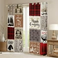 thumbnail image 2 of YST Short 52"Wx63"L Window Curtains For Rv Camper Happy Camping Curtains & Drapes Rv Camper Decor Blackout Curtains For Travel Trailers,Buffalo Plaid Window Treatments 2 Panels Red Brown, 2 of 6