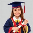 thumbnail image 4 of WENXIAOO Children Graduation Cap and Gown Set Graduation Photography Outfit Various Styles Navy Cap and Gown for Kindergarten Primary School 7-8 Years, 4 of 6