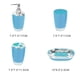 thumbnail image 5 of Kearding Juego de accesorios de baño Juego de accesorios de encimera de baño de plástico de 4 piezas Incluye bomba dispensadora de jabón Juegos de accesorios de baño azul, 5 of 6