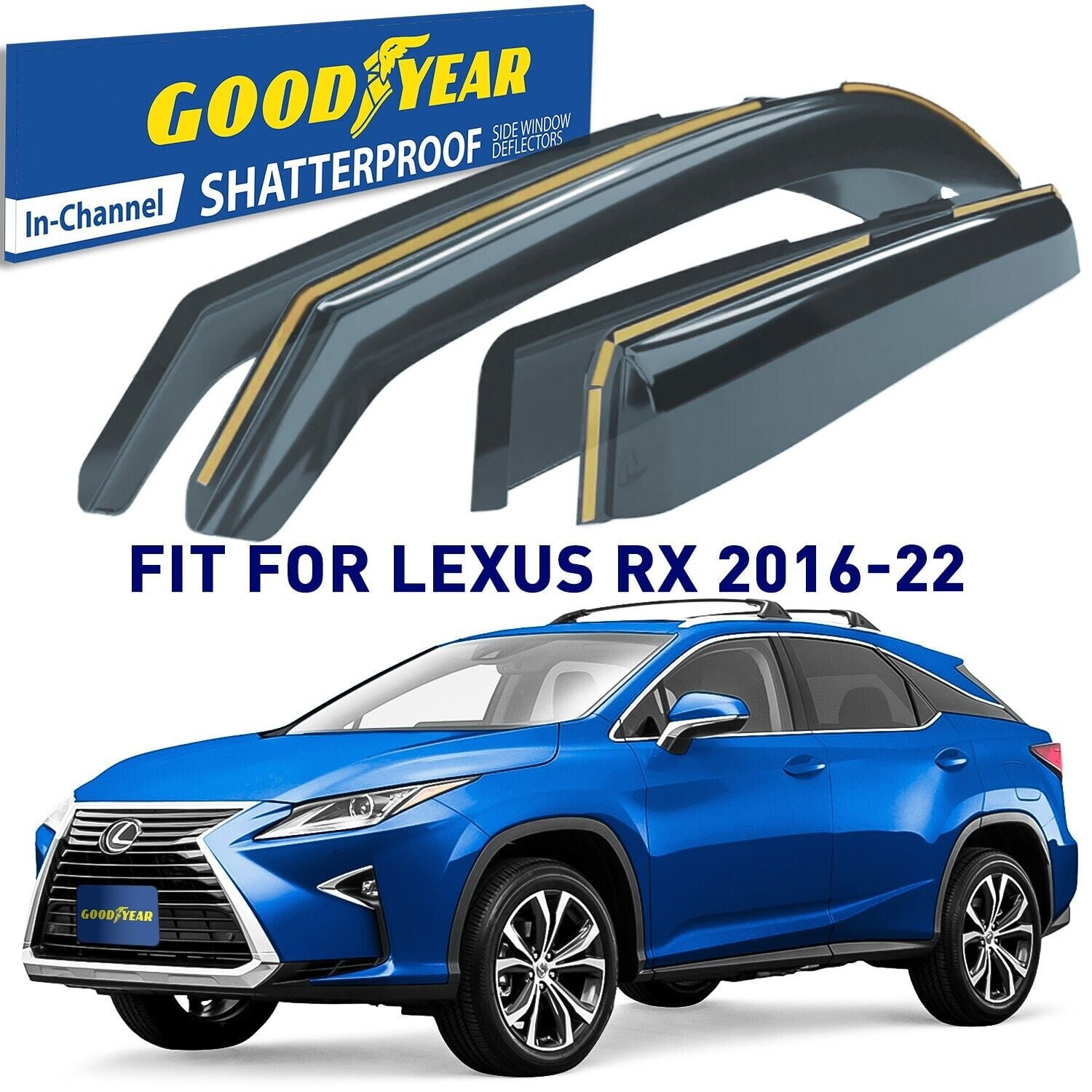 Goodyear Shatterproof inChannel Window Deflectors for Lexus RX 350, RX