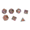 thumbnail image 4 of Dados de varias caras yuxing Juego de mesa Metal galvanizado 7 Uds. esmalte rojo, 4 of 5