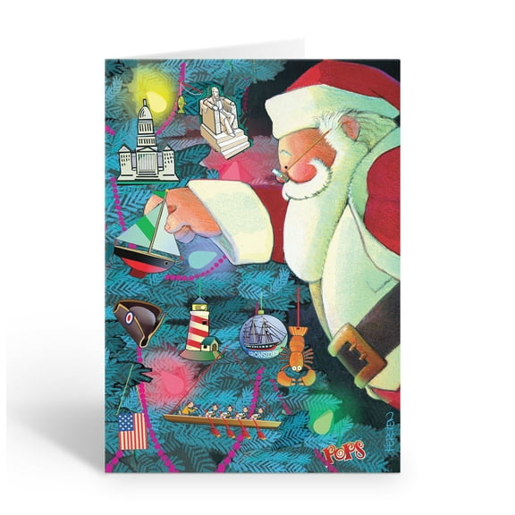 Historic Washington DC Christmas Tree Holiday Card - 12 Holiday Cards & Envelope