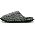 thumbnail image 5 of SLM Men's Indoor Slipper Cozy Warm Faux Fur Lined Slip On Mule Houndstooth Knitted Soft Shoes, 5 of 5