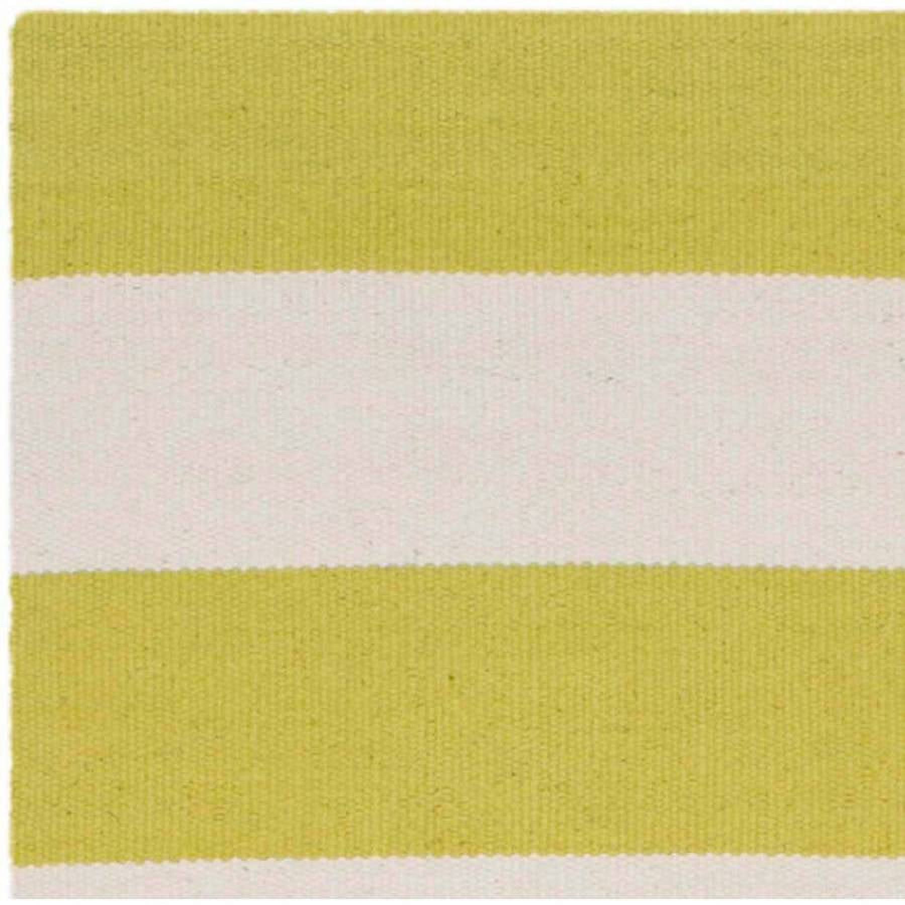 SAFAVIEH Montauk Saranna Striped Cotton Runner Rug, Green/Ivory, 2'3" x 7'