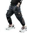 thumbnail image 2 of Rolanko Boys' Cargo Pants Casual Kids Joggers Elastic Waist Outdoor Hiking Baggy Trousers 4-14 Years, 2 of 5