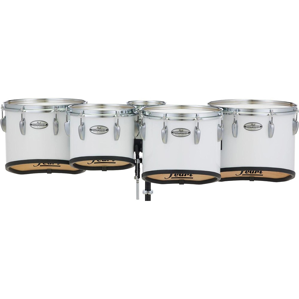 Pearl Championship Maple Marching Drums Quint Cut 6, 10, 12, 13, 14 Pure White - Walmart.com