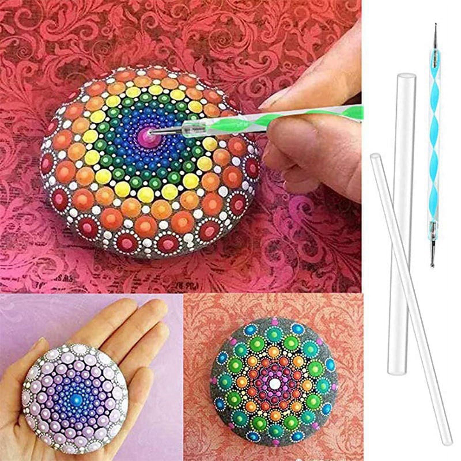 320 Pcs Mandala Dotting Tools for Painting Rocks Mandala Stencils Kit Stylus Clay Sculpting Carving Tools
