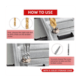 thumbnail image 2 of 10-Piece Screw Extractor Set and Universal Drill Bit Holder, Left Hand Drill Bit Set, for Removing Broken Studs, Bolts, 2 of 6