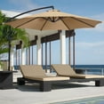 thumbnail image 6 of Topchances 6 Rib Khaki Patio Umbrella Canopies, Water-Resistant, 6 of 10