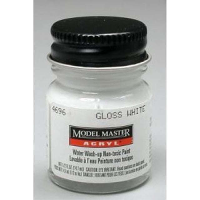 gloss white testors acrylic plastic model paint