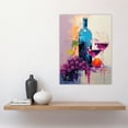 thumbnail image 4 of Wine Lovers Oil Painting Kitchen Artwork Large Wall Art Poster Print Thick Paper 18X24 Inch, 4 of 5