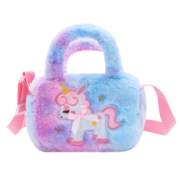 Bolso de mano para niña, bonito bolso de unicornio, bolso bandolera para niños, bolso de hombro de moda