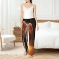 thumbnail image 5 of Uemuo Elephant Sunset in Kenya Pattern Women's Wide Leg Palazzo Lounge Pants with Pockets Light Weight Loose Comfy Casual Pajama Pants-Small, 5 of 9
