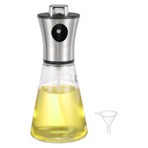 Rociador de Aceite para Cocinar, Botella Rociadora de Aceite de Oliva de 4.1oz(120ml), Dispensador de Aceite de Vidrio con Brocha y BBQ (Verde)
