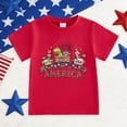 thumbnail image 2 of Ulanda Kids 4th of July Shirt USA Flag Clothes Toddler Boys Girls Children Patriotic Tee Tops 1-7 Years (Watermelon Red, 4-5 Years), 2 of 5