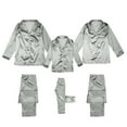 thumbnail image 7 of Niaviben Family Pajamas Matching Sets Silk Family Pajamas Silk Pajamas for Men Ladies Christmas Pajamas Sets Family Christmas Pajama Set Family Matching Pajamas Christmas (Dad)Gray L, 7 of 7