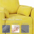 thumbnail image 6 of Homall 360° Swivel Nursery Recliner Power Swivel Rocker Recliner Chairwith 2 Pillows Comfy High Back Adult Glider Rocker for Living Room,Corduroy Yellow, 6 of 8