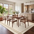 thumbnail image 3 of Garvee 9'x12' Modern Solid Area Rug Washable Line Edge Carpet, Non-Slip Low Pile Indoor Rug for Living Room Bedroom Home Decor, Beige, 3 of 8