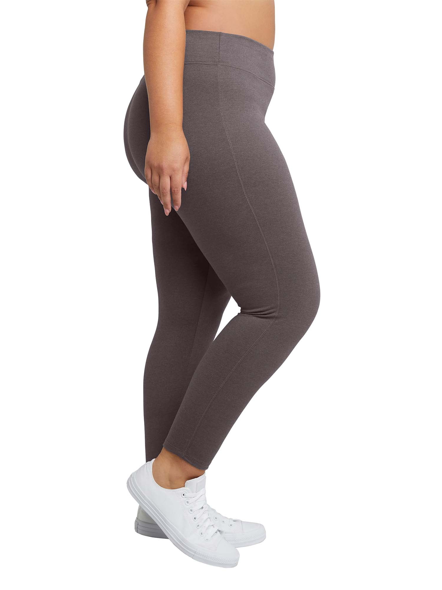 JUST MY SIZE Stretch Cotton Jersey Women's Leggings Charcoal