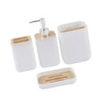 thumbnail image 3 of Organizador de baño de 4 piezas, juego de accesorios de baño, elegante y ordenado. 010 blanco, 3 of 9