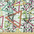 thumbnail image 2 of Ambesonne Geometric Fabric by the Yard Upholstery, Triangles on Snake Skin, 3 Yards, Multicolor, 2 of 5