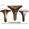 thumbnail image 5 of BingLTD - 6" Brushed Gold Metal Sofa Legs - Set of 4 (ML-60T-BG), 5 of 5