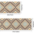 thumbnail image 3 of Boho Kitchen Rugs Sets of 2,Moroccan Trellis Vintage Washable Anti Fatigue Kitchen Runner Mats for Floor, Non Slip Comfort Standing Holiday Decor Mat for Sink, Laundry, Office 17"x 47"+17"x 30", 3 of 5