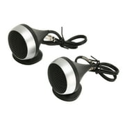 LaMaz 2Pcs Car Tweeters 150W Clear Smoothing Compact Design Metallic Aluminium Car Dome Tweeters for Audio System