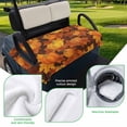 thumbnail image 5 of Golf Cart Seat Covers for 2 Seater,Orange Pumpkins Fall Microfiber Cart Seat Towel Blanket,Maple Leaves Thanksgiving Botanical Absorbent NonSlip Bench Seats Protector for Golf Course 51"x31", 5 of 9