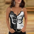 thumbnail image 2 of CHUANK Ichuanyi Blouse à Imprimé Sans Manches à Col en V pour Femmes, Décontractée, Ample, à Fermeture Éclair, 2 of 6