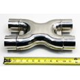 thumbnail image 5 of Exhaust Stamped X Pipe 2.25" Dual Inlet to 2.25" Dual Outlets High Polished 304 Stainless Steel WPSXP225-225-HP-SS Wesdon Exhaust Stamped X Pipe, 5 of 7