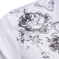 thumbnail image 4 of Dress Shirts for Men Casual Floral Print Turn Down Button Long Sleeve Comfortable Breathable Daily Outdoor Trendy Button Down Shirt Sizes XL, 4 of 7