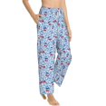 thumbnail image 2 of Balery Red Cherries print Women's Pajama Pants,Ultra Lightweight Pjs,Lounge Pant-Small, 2 of 9