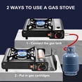 thumbnail image 3 of Dual Fuel Stove, Portable Camping Stove with Butane & Propane Compatibility, High Heat Output and Auto-ignition System for Unmatched Outdoor Cooking, 3 of 5