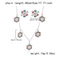 thumbnail image 2 of NICKSUN Christmas Snowflake Rhinestone Jewelry Set for Women, Crystal Pearl Snowflake Pendant Necklace & Dangle Earrings Matching Set, Winter Xmas Holiday Party Accessory Gift, 2 of 6