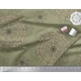 thumbnail image 2 of Soimoi Silk Fabric Leaves & Sacred Geometry Geometric Decor Fabric Printed Yard 42 Inch Wide, 2 of 3