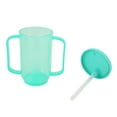 thumbnail image 2 of Falleo Clearance 350ML Adult Sippy Cup with Straw Spillproof 2 Handles Convalescent Feeding Cup for Disabled Patients Elderly Drinking Aids, 2 of 5