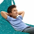 thumbnail image 1 of Floral Lounger Chair Bag, Swirly Daisy Flower Branches Leaves Fragrance Season Spring Essence Petals Pattern, High Capacity Storage with Handle Container, Lounger Size, Petrol Blue, by Ambesonne, 1 of 1