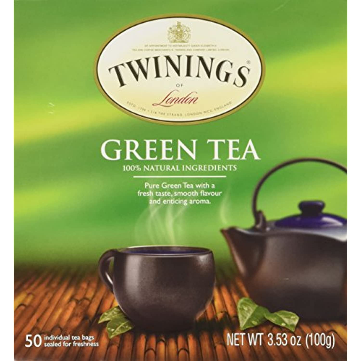 Twinings Tea – All Natural, Certified Kosher Green Tea Bags – 50 Count