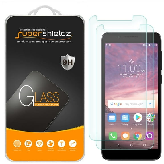 [2-Pack] Supershieldz for Alcatel IdealXtra Tempered Glass Screen Protector, Anti-Scratch, Anti-Fingerprint, Bubble Free